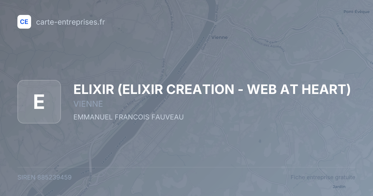 ELIXIR (ELIXIR CREATION - WEB AT HEART) — 885239459 — fiche entreprise