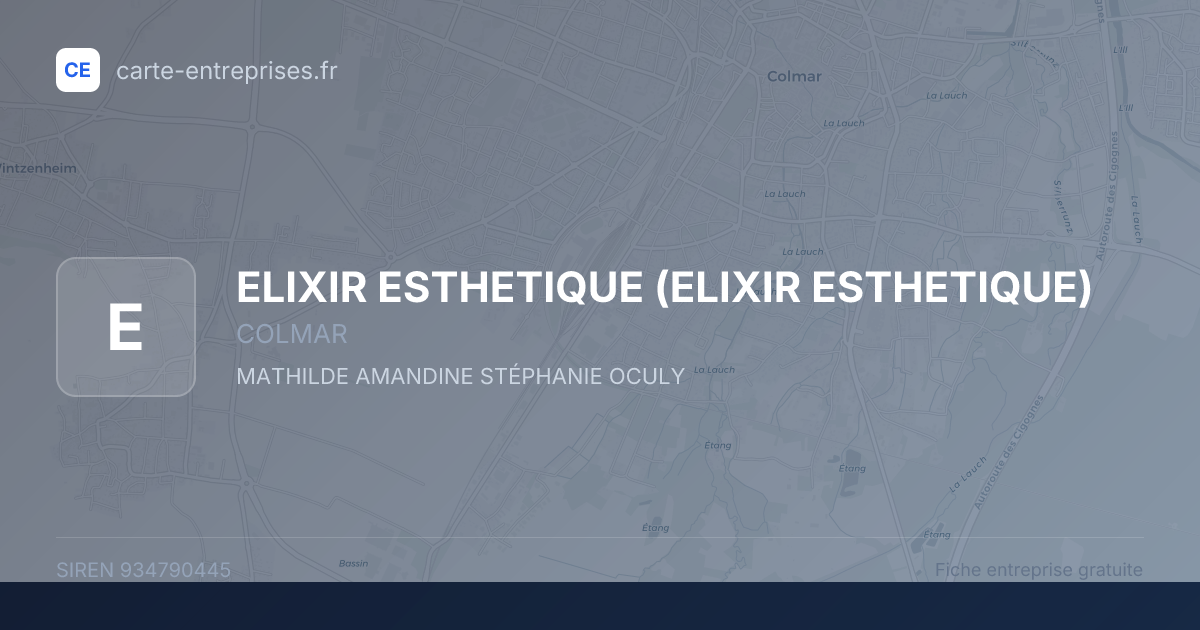 ELIXIR ESTHETIQUE — 934790445 — fiche entreprise