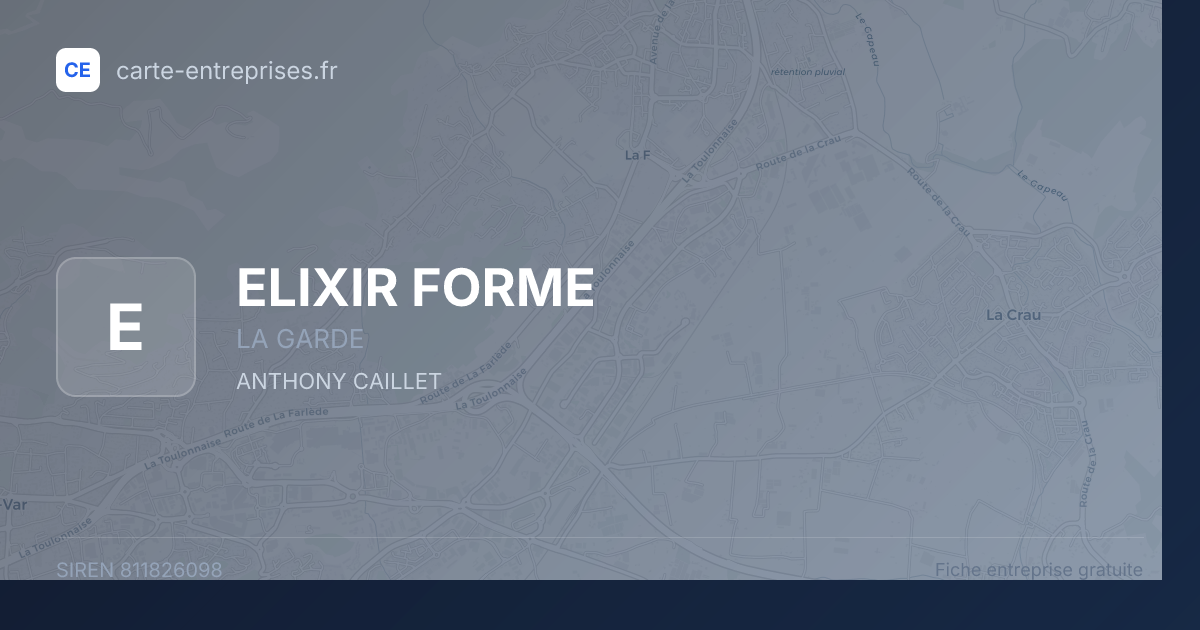 ELIXIR FORME — 811826098 — fiche entreprise