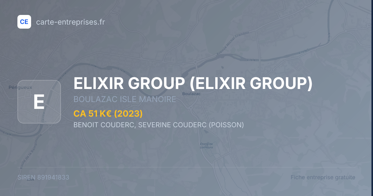 ELIXIR GROUP — 891941833 — fiche entreprise