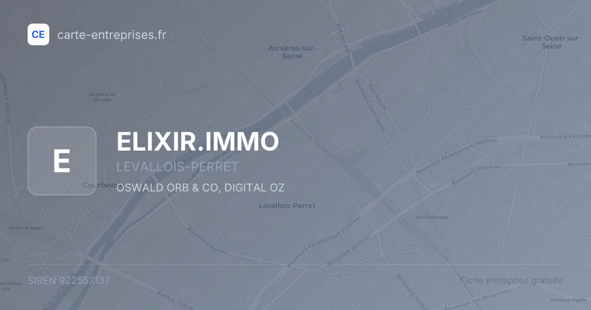ELIXIR.IMMO — 922557137 — fiche entreprise