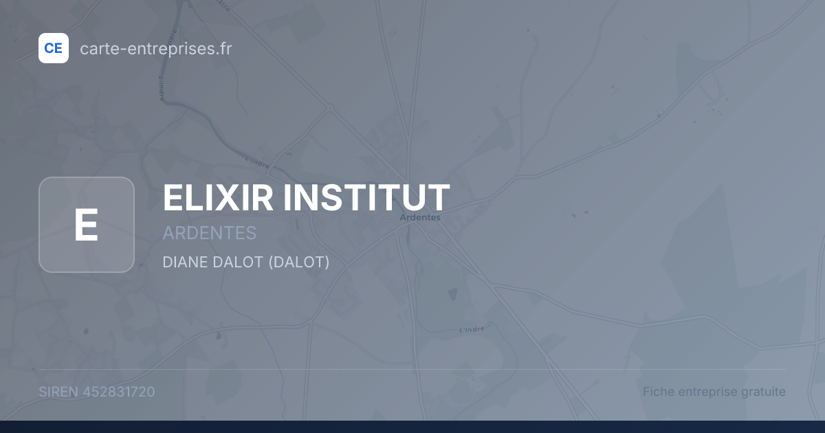 ELIXIR INSTITUT — 452831720 — fiche entreprise