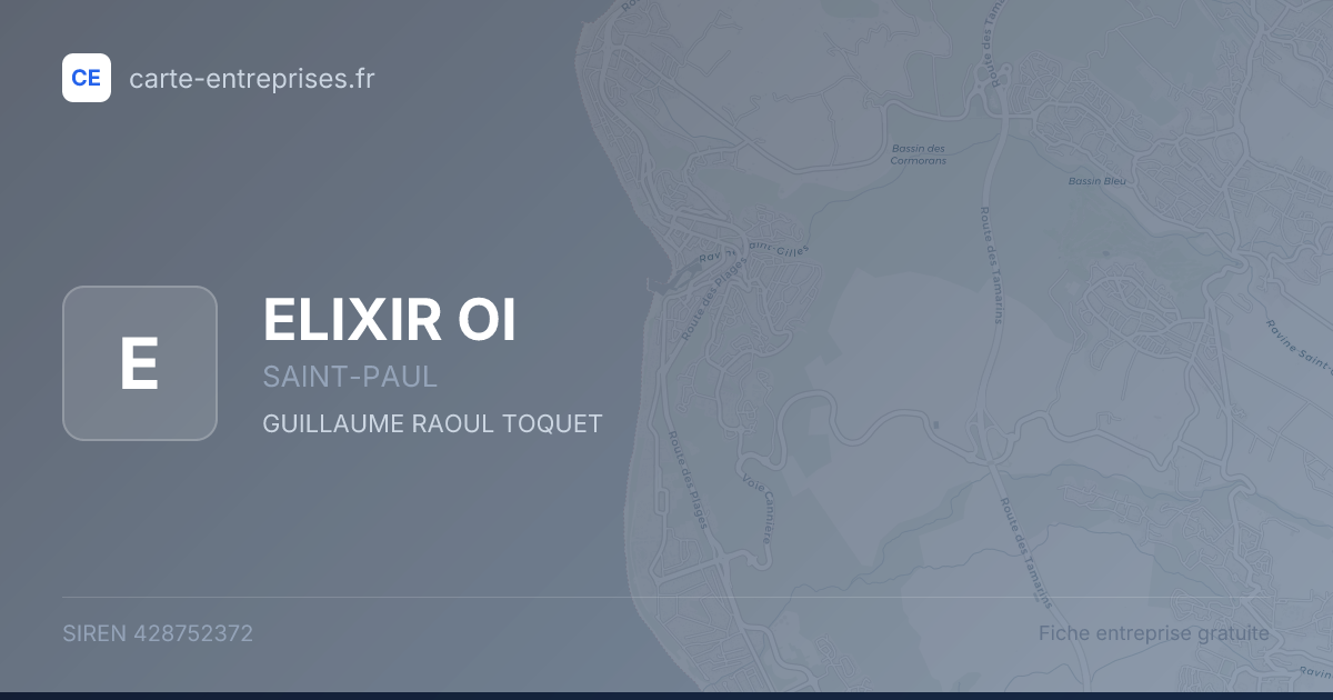 ELIXIR OI — 428752372 — fiche entreprise