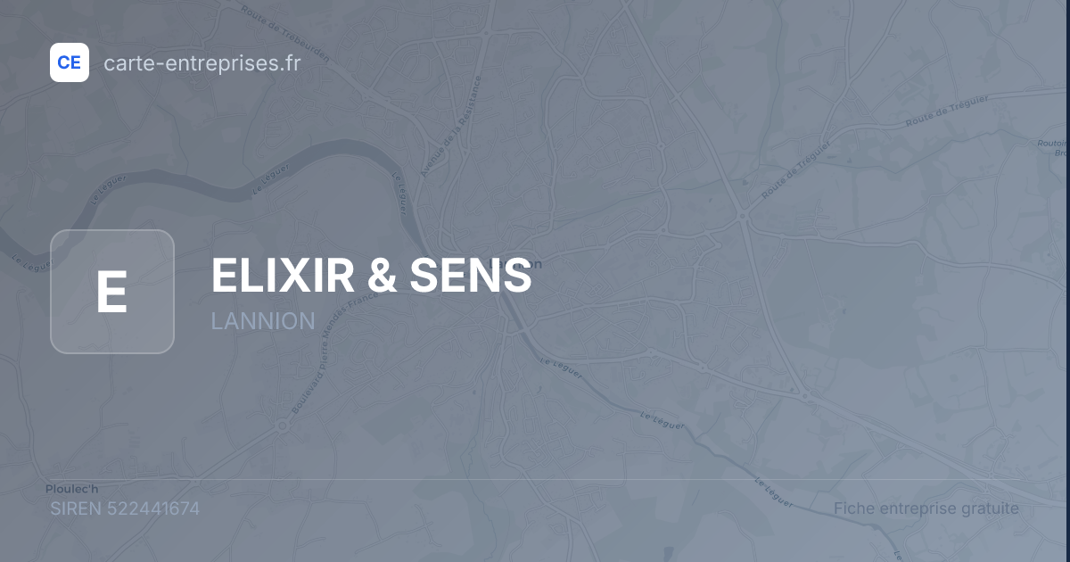 ELIXIR & SENS — 522441674 — fiche entreprise