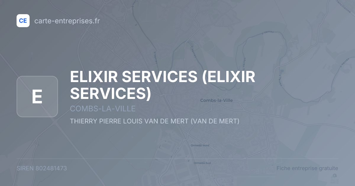 ELIXIR SERVICES — 802481473 — fiche entreprise