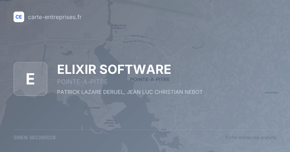 ELIXIR SOFTWARE — 382395028 — fiche entreprise