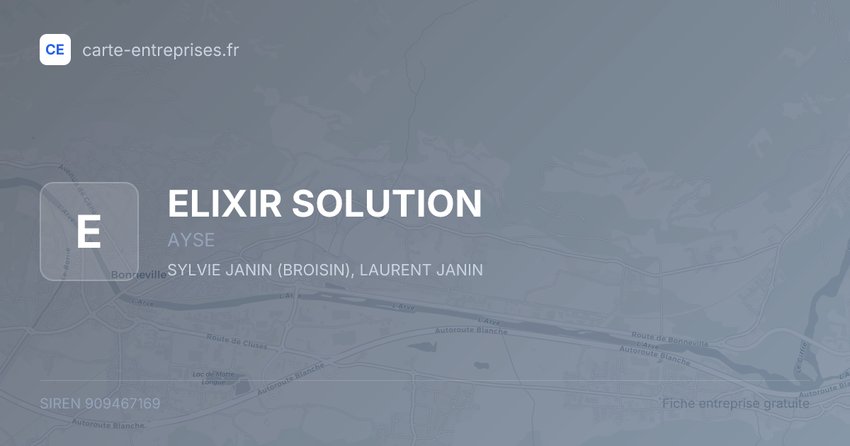 ELIXIR SOLUTION — 909467169 — fiche entreprise