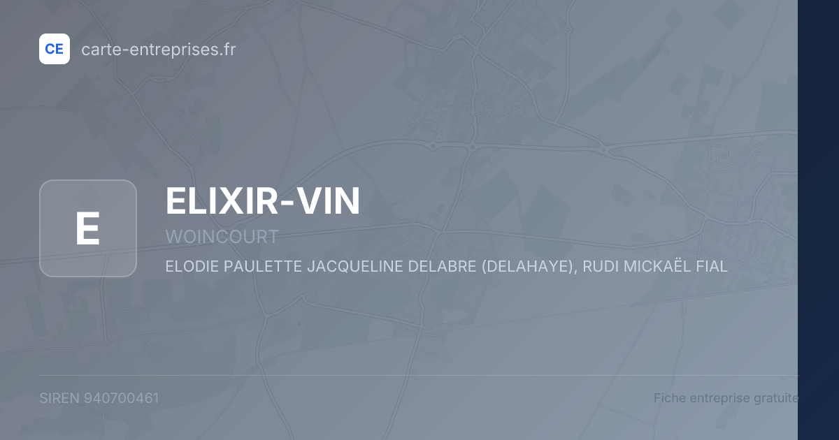 ELIXIR-VIN — 940700461 — fiche entreprise