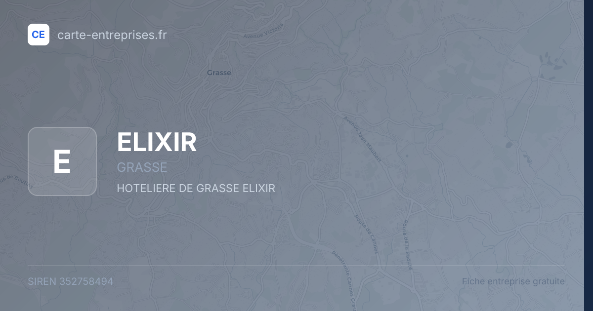ELIXIR — 352758494 — fiche entreprise