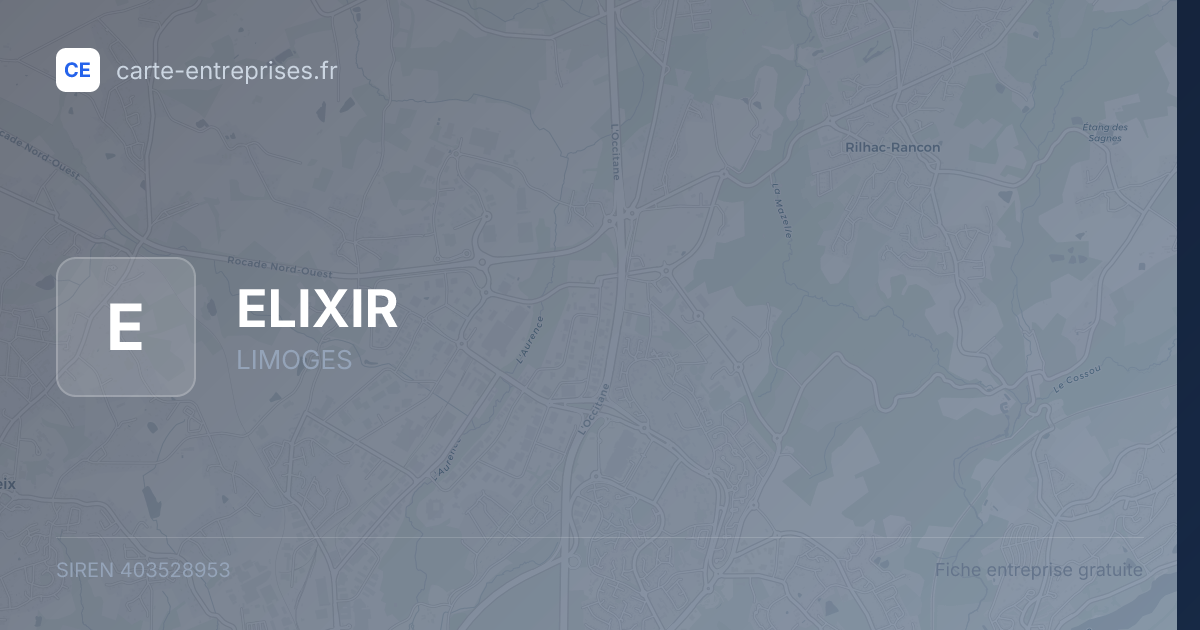 ELIXIR — 403528953 — fiche entreprise