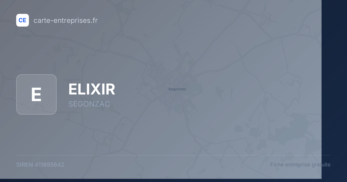 ELIXIR — 411895642 — fiche entreprise