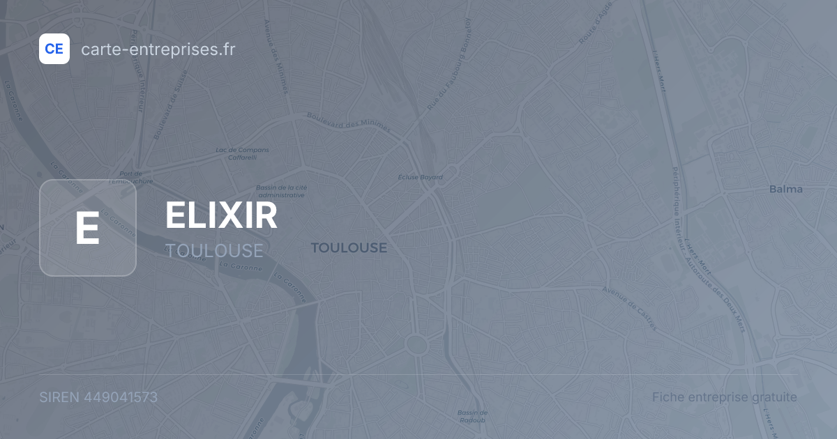 ELIXIR — 449041573 — fiche entreprise