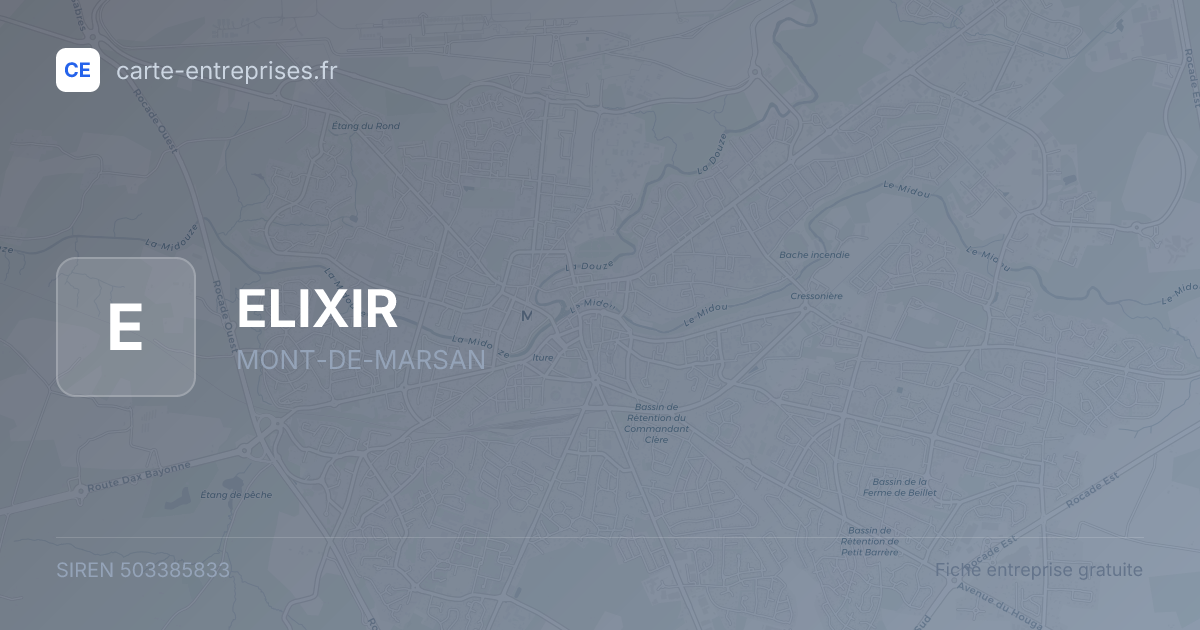 ELIXIR — 503385833 — fiche entreprise