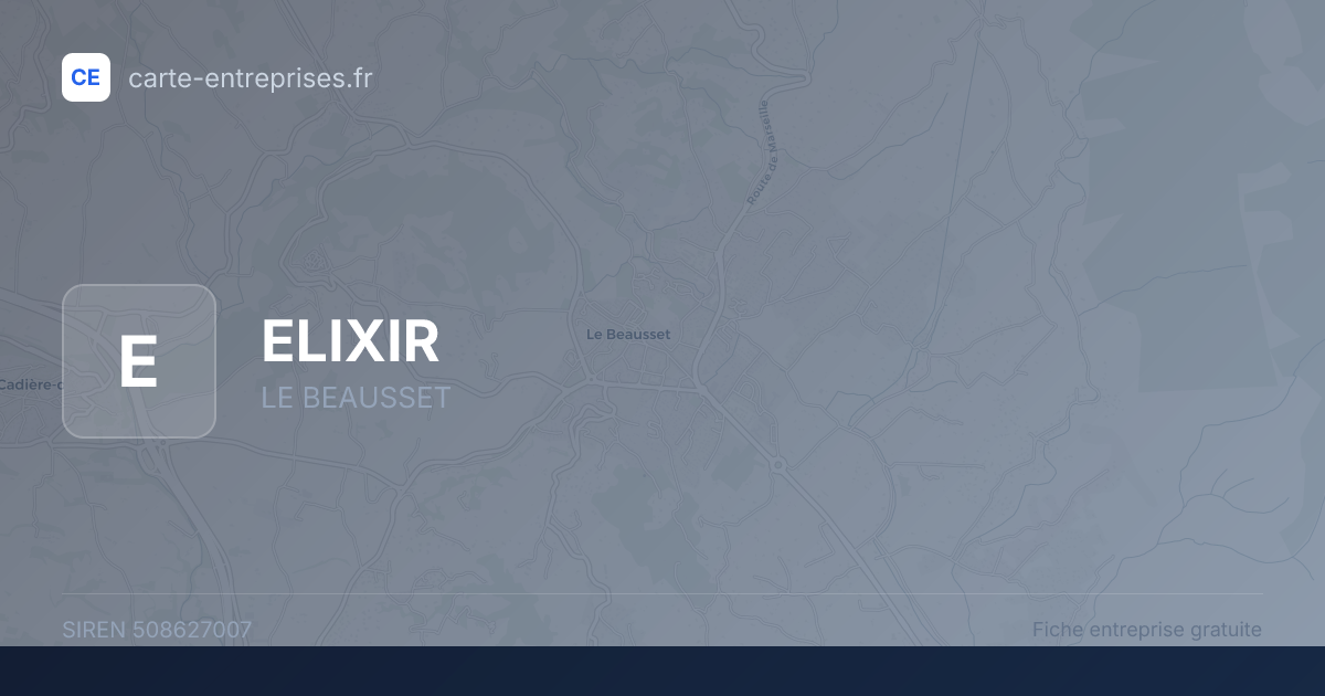 ELIXIR — 508627007 — fiche entreprise