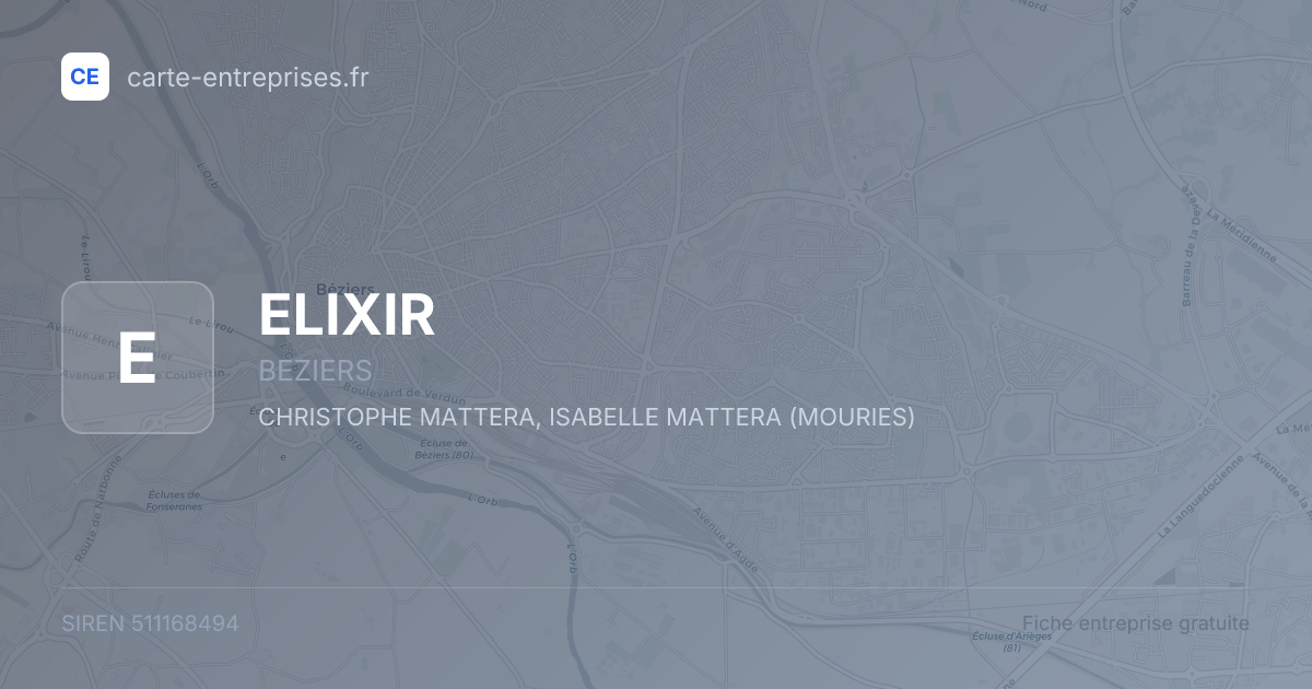 ELIXIR — 511168494 — fiche entreprise