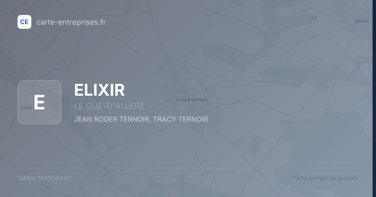 ELIXIR — 513559443 — fiche entreprise