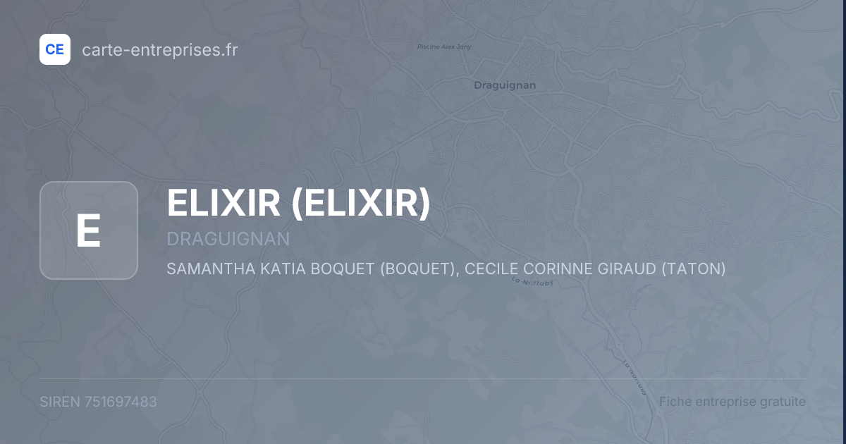 ELIXIR — 751697483 — fiche entreprise