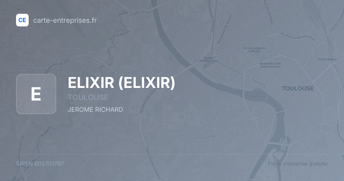 ELIXIR — 802701797 — fiche entreprise