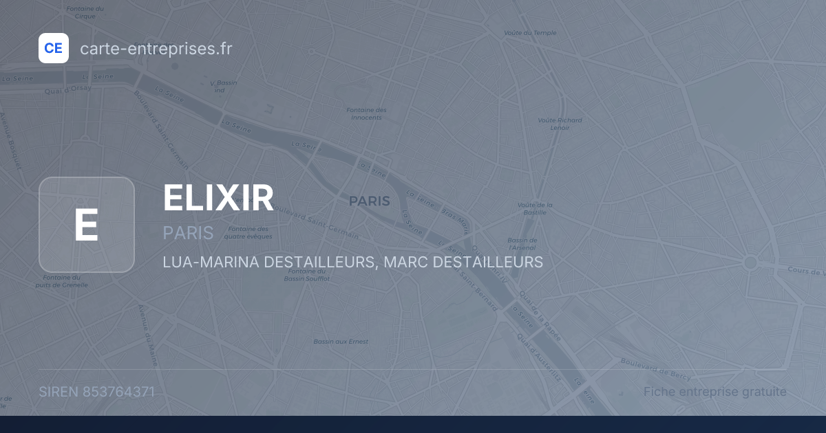 ELIXIR — 853764371 — fiche entreprise