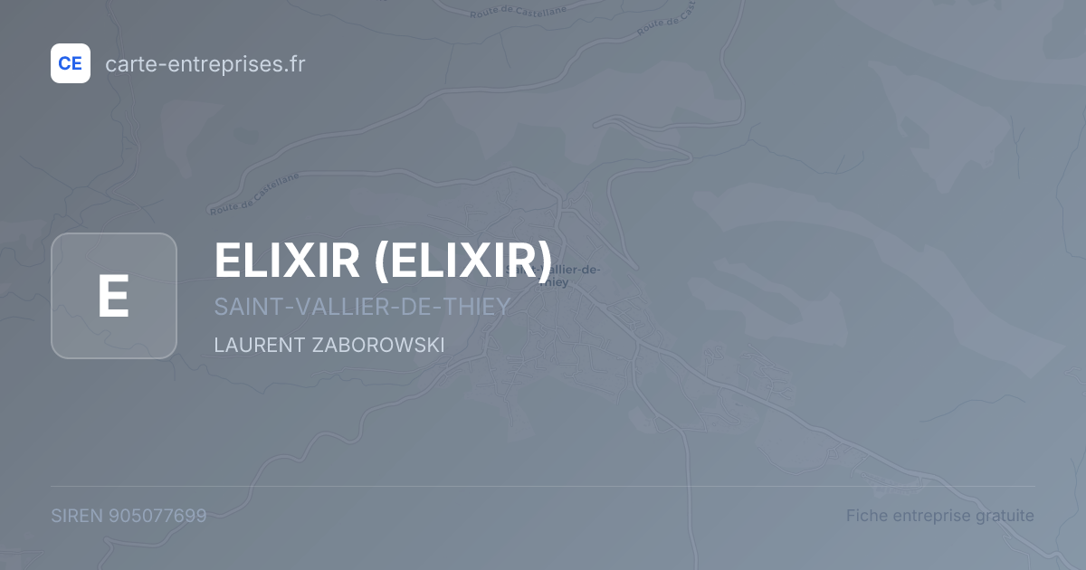 ELIXIR — 905077699 — fiche entreprise