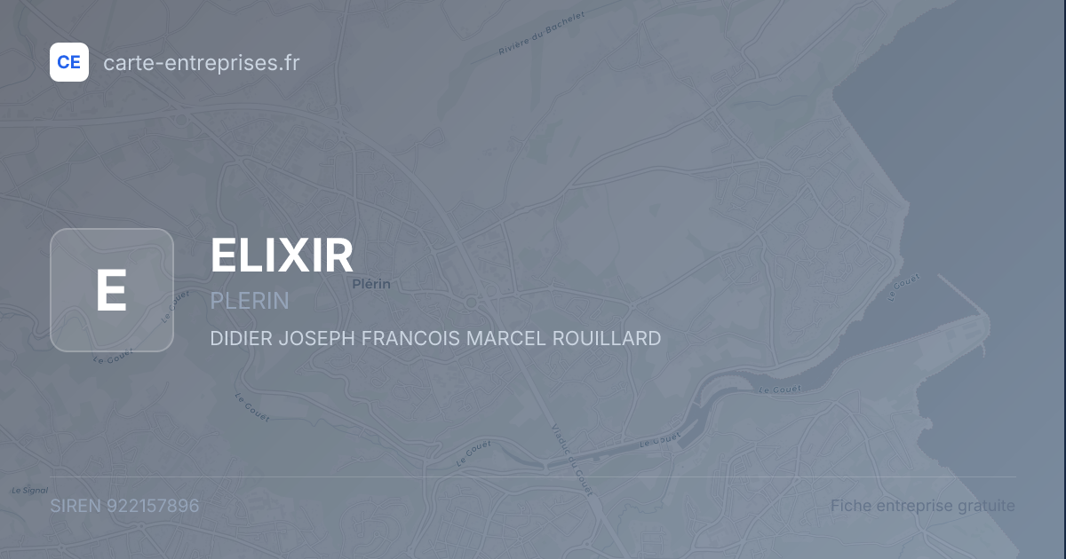 ELIXIR — 922157896 — fiche entreprise