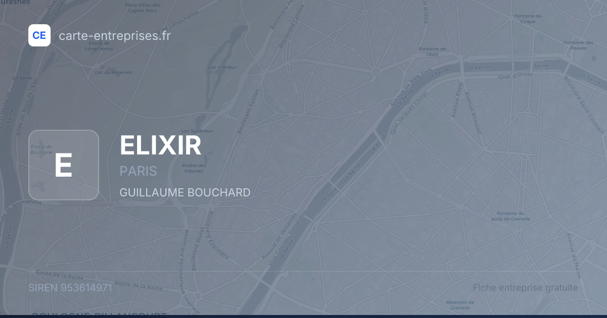 ELIXIR — 953614971 — fiche entreprise