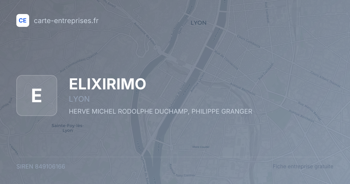 ELIXIRIMO — 849106166 — fiche entreprise
