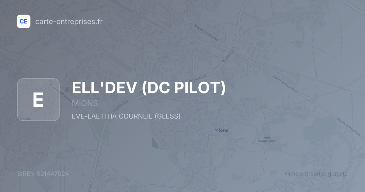 ELL'DEV (DC PILOT) — 831447024 — fiche entreprise