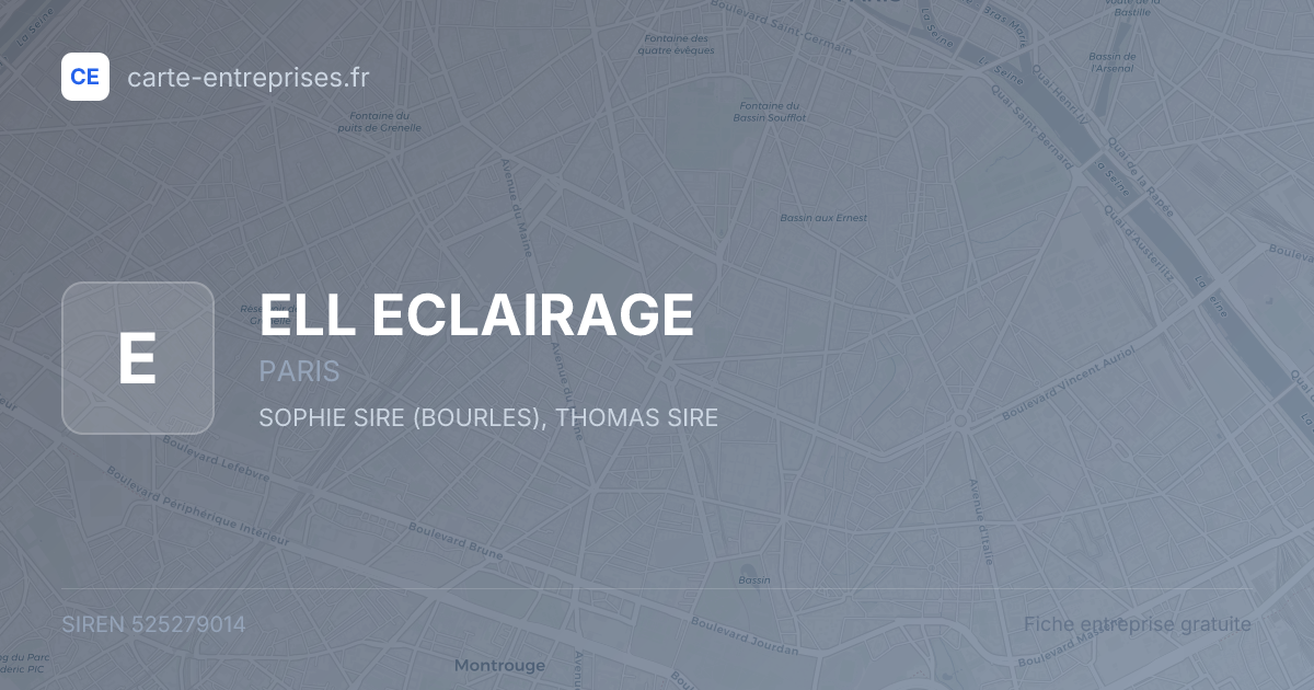 ELL ECLAIRAGE — 525279014 — fiche entreprise