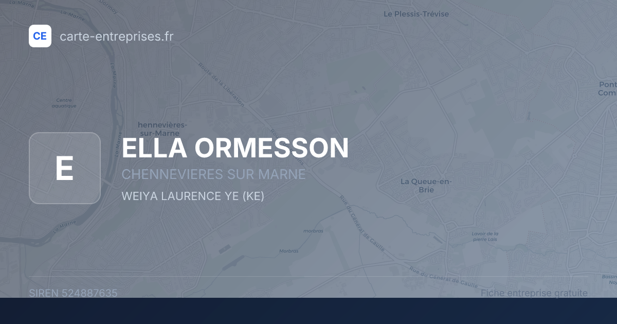 ELLA ORMESSON — 524887635 — fiche entreprise