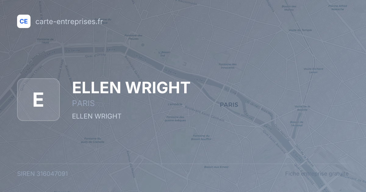 ELLEN WRIGHT — 316047091 — fiche entreprise