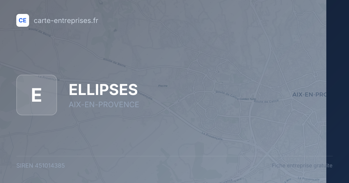 ELLIPSES — 451014385 — fiche entreprise