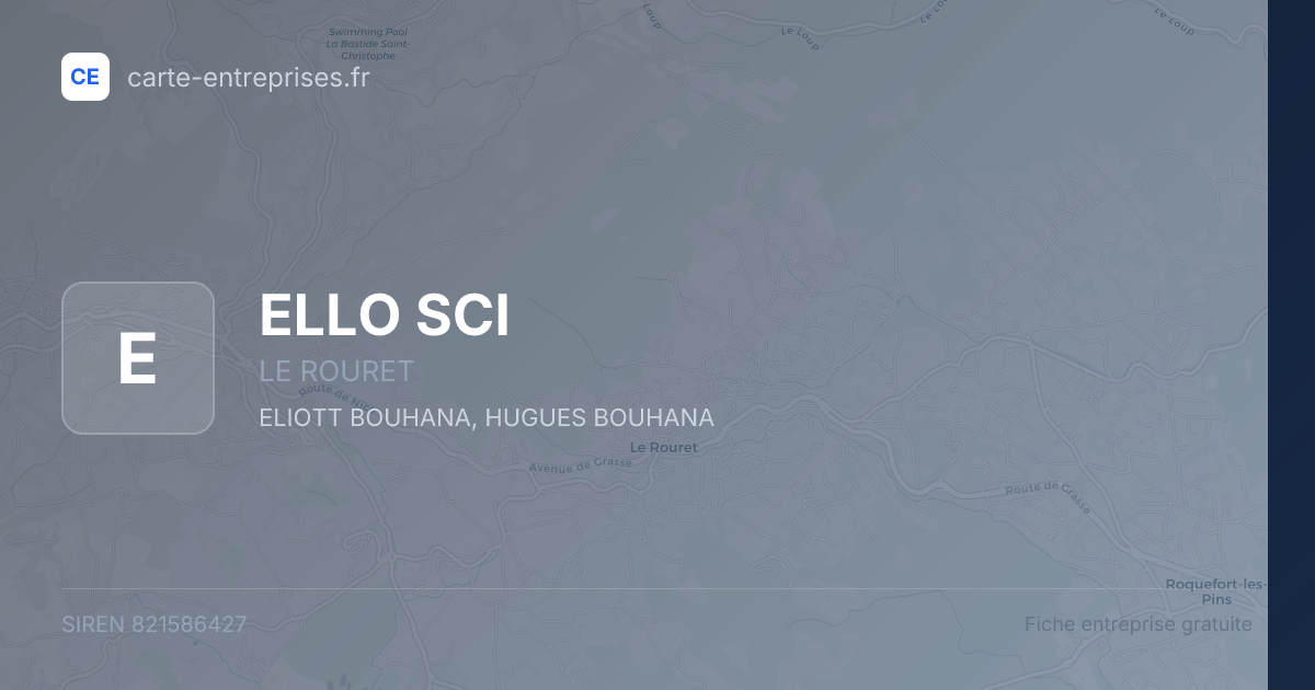 ELLO SCI — 821586427 — fiche entreprise