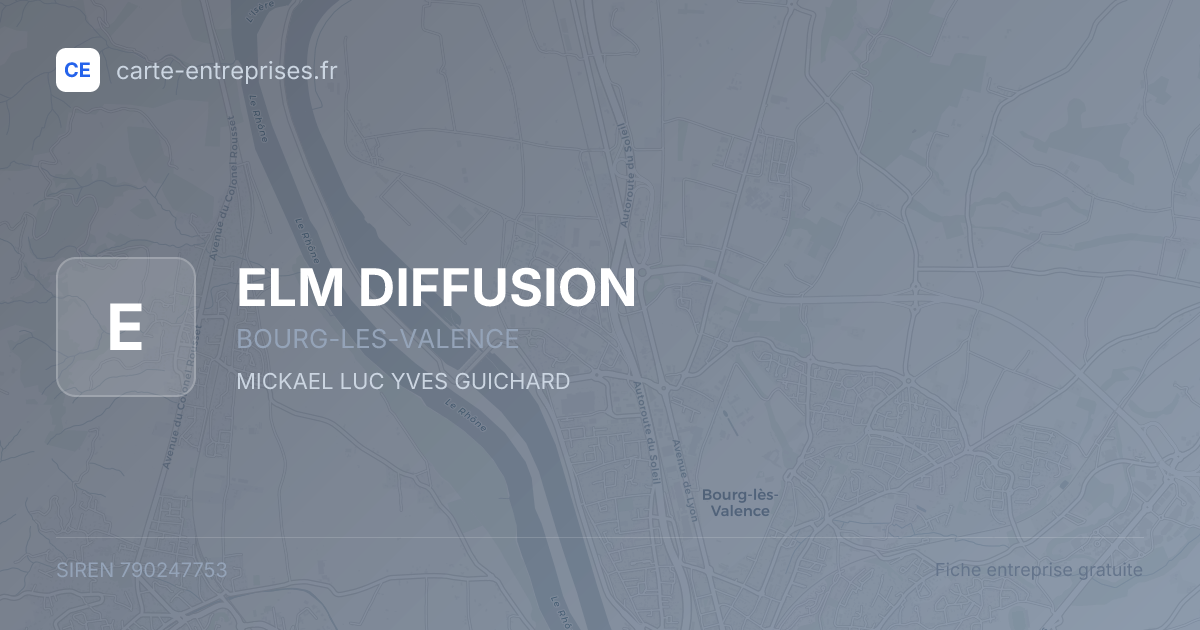 ELM DIFFUSION — 790247753 — fiche entreprise