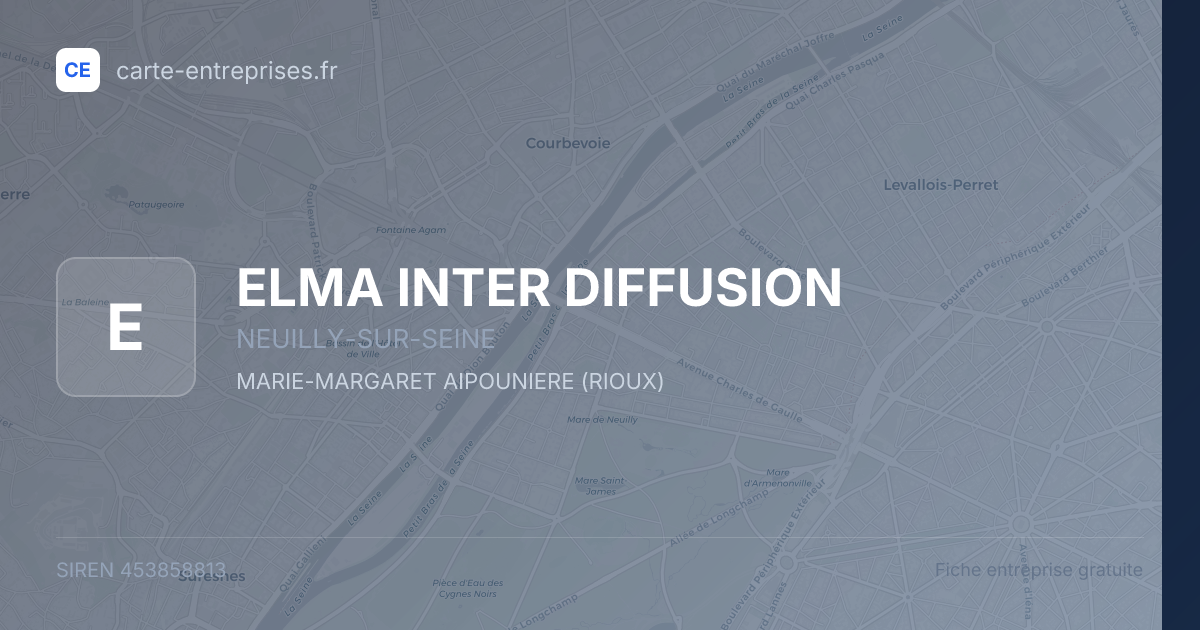 ELMA INTER DIFFUSION — 453858813 — fiche entreprise