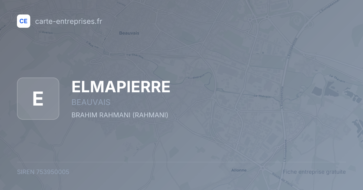ELMAPIERRE — 753950005 — fiche entreprise