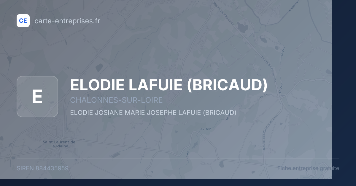 ELODIE LAFUIE (BRICAUD) — 884435959 — fiche entreprise