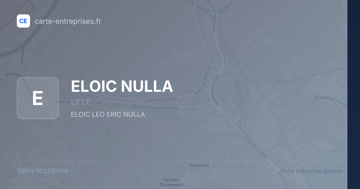 ELOIC NULLA — 953730199 — fiche entreprise