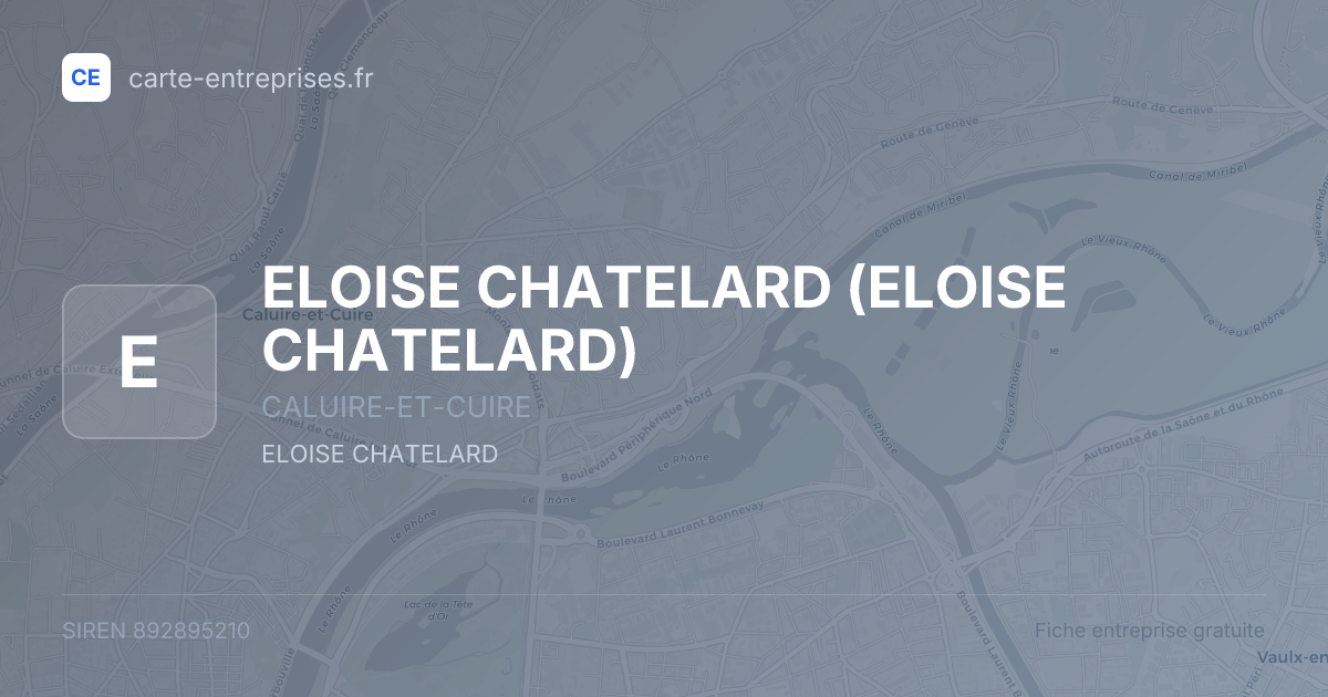 ELOISE CHATELARD — 892895210 — fiche entreprise
