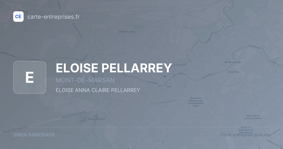 ELOISE PELLARREY — 848935409 — fiche entreprise