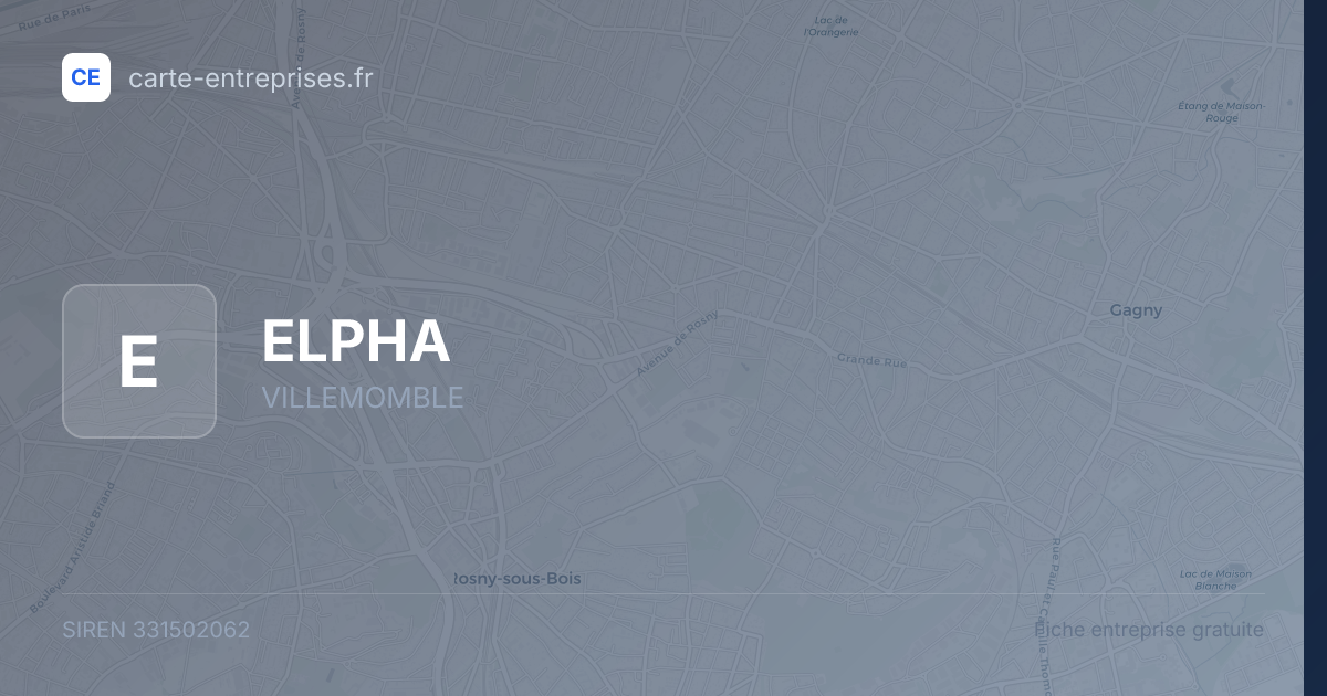 ELPHA — 331502062 — fiche entreprise