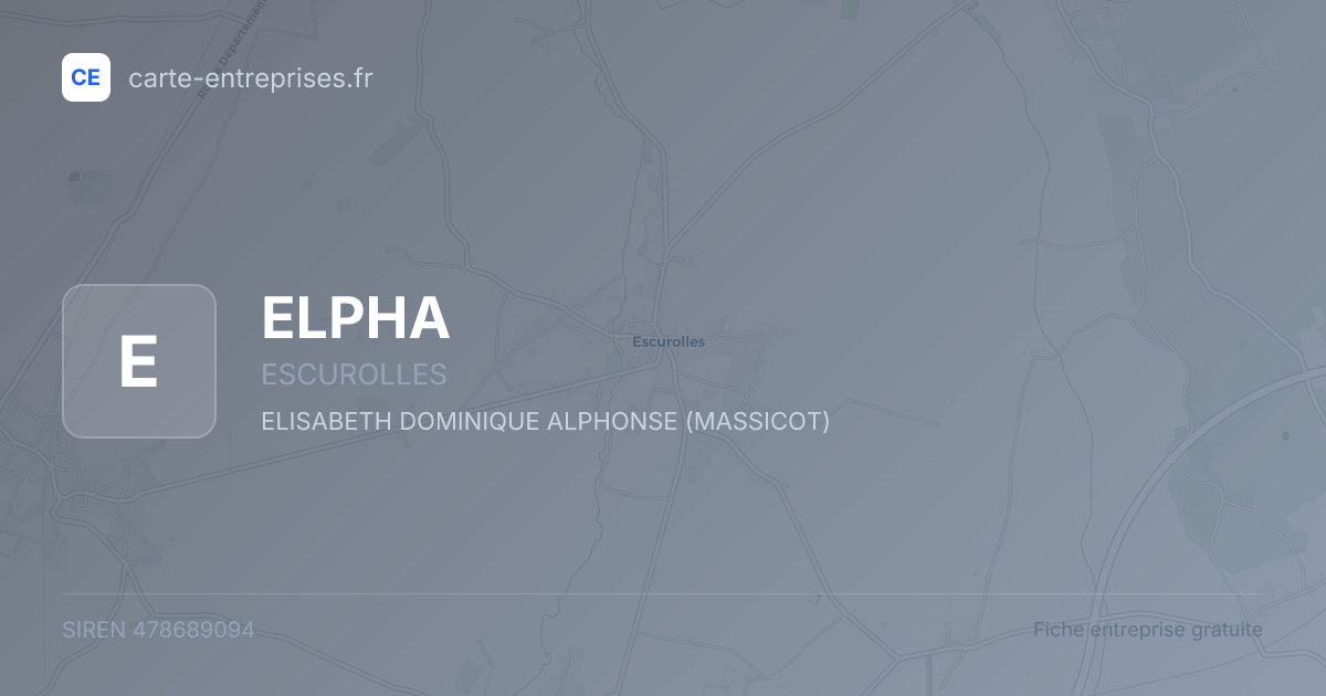 ELPHA — 478689094 — fiche entreprise