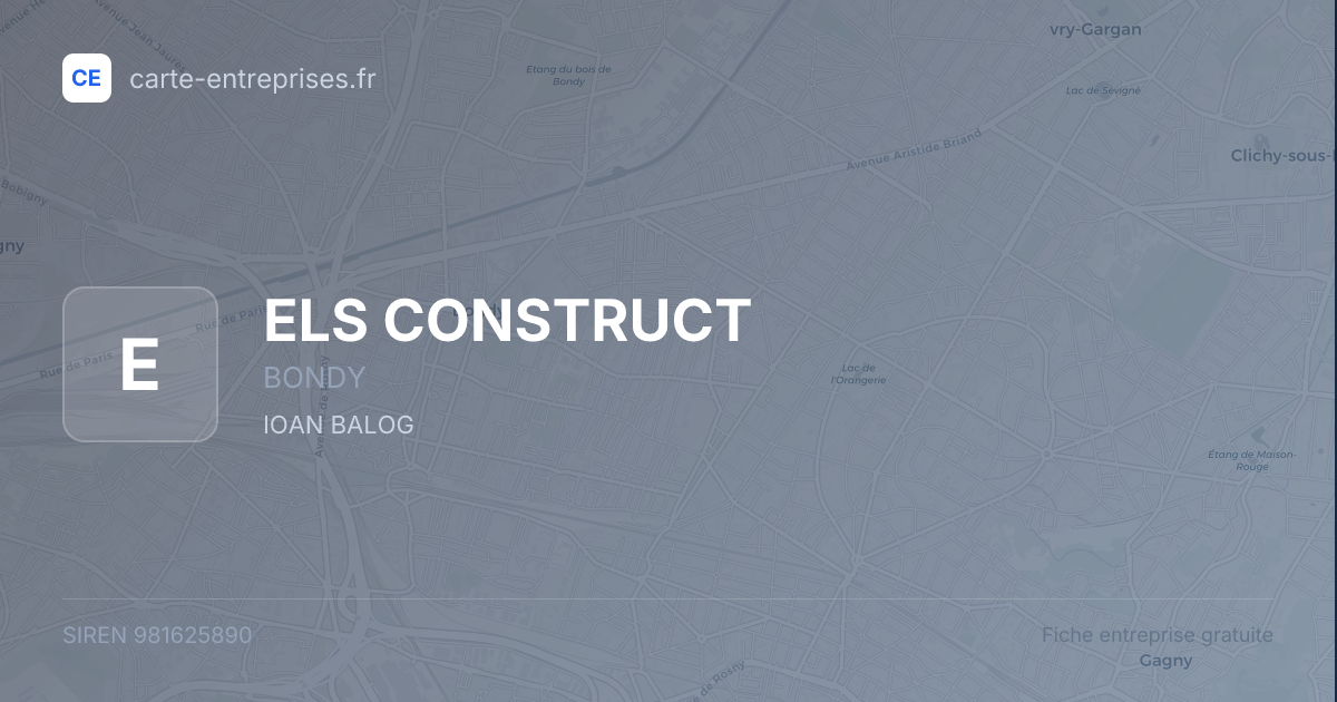 ELS CONSTRUCT — 981625890 — fiche entreprise