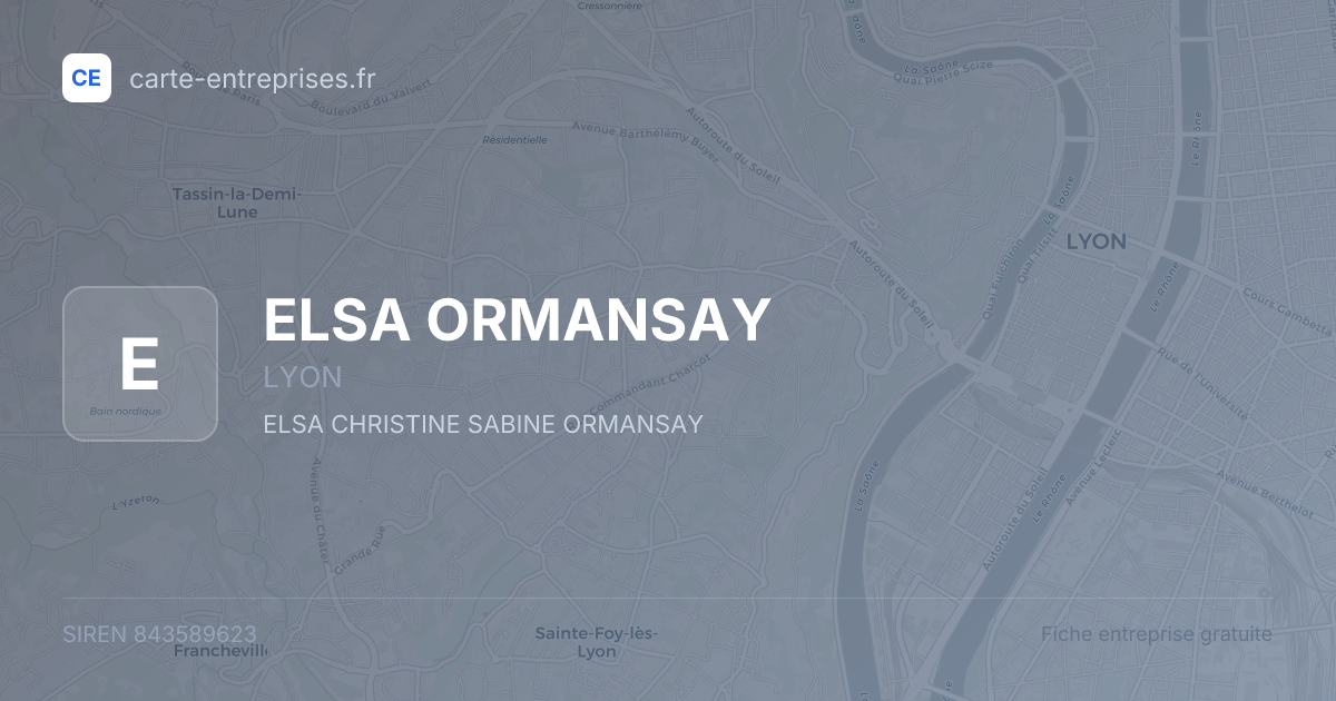 ELSA ORMANSAY — 843589623 — fiche entreprise