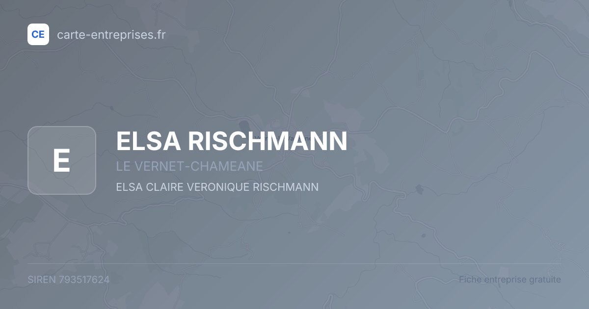 ELSA RISCHMANN — 793517624 — fiche entreprise