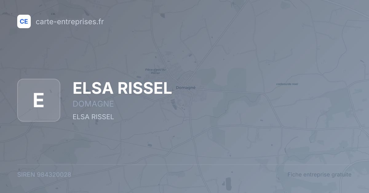ELSA RISSEL — 984320028 — fiche entreprise