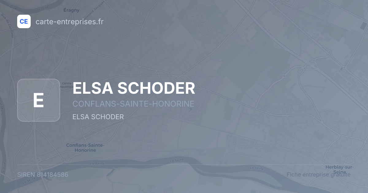 ELSA SCHODER — 814184586 — fiche entreprise