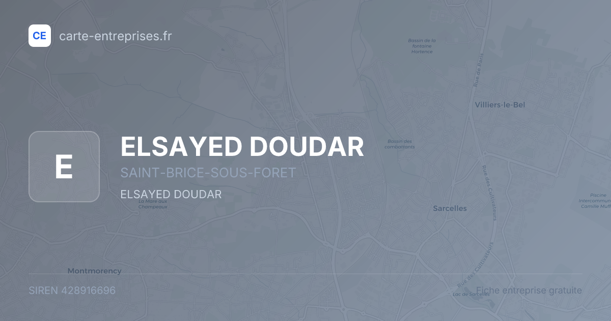ELSAYED DOUDAR — 428916696 — fiche entreprise