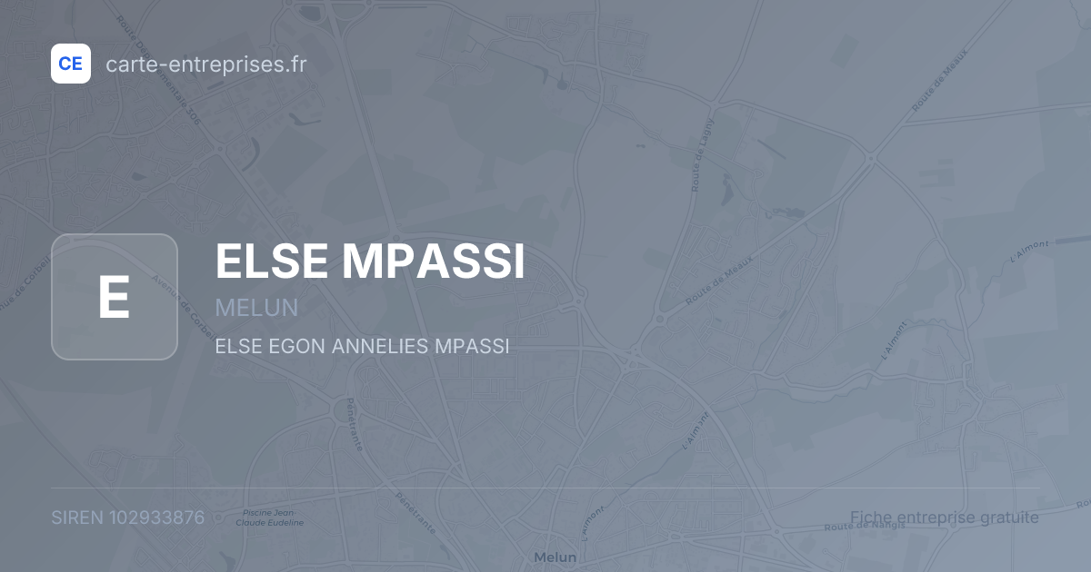 ELSE MPASSI — 102933876 — fiche entreprise
