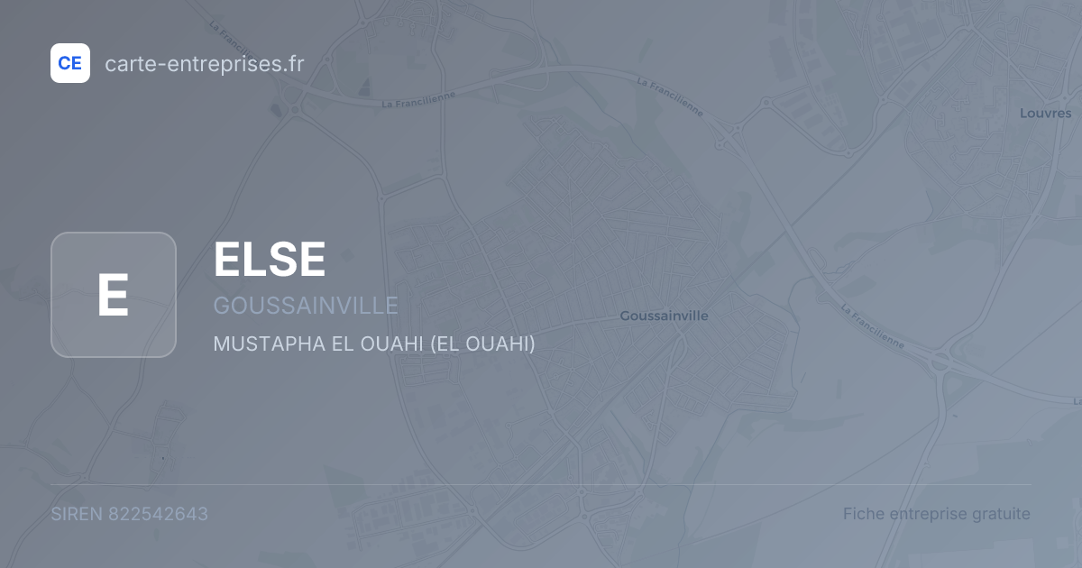 ELSE — 822542643 — fiche entreprise